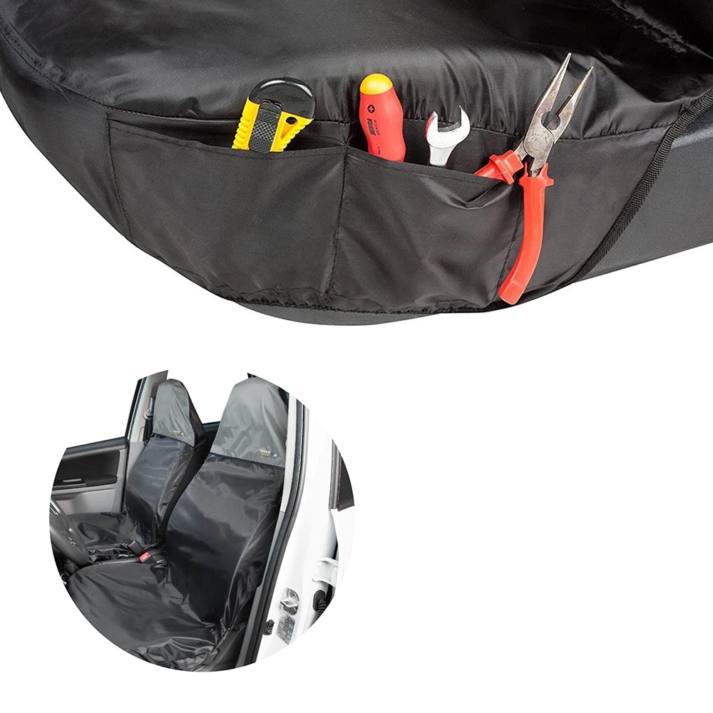 Husa scaun WALSER Outdoor Sports, poliester, gri-negru