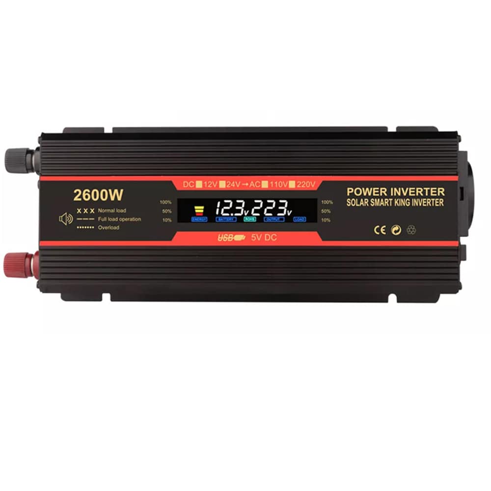 Invertor auto ROLL FAST 12600R, 12V, 220V, 1 x Schuko, 2 x USB, negru