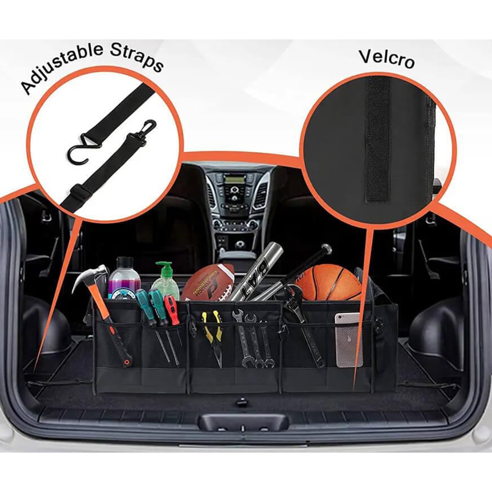 Organizator portbagaj ROLL FAST XXL, 76 x 37 x 32 cm. negru