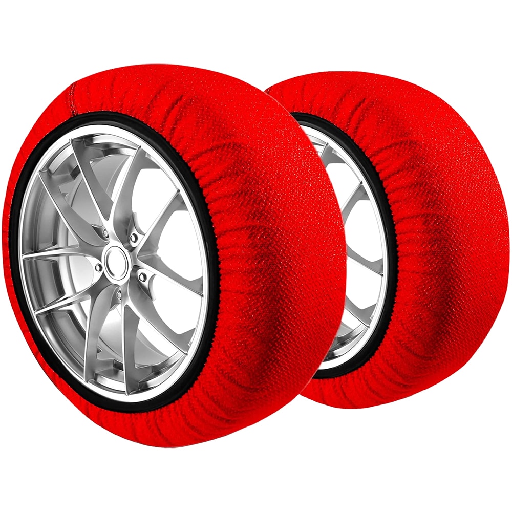 Huse antiderapante auto WALSER Active M, textil, 2buc, rosu