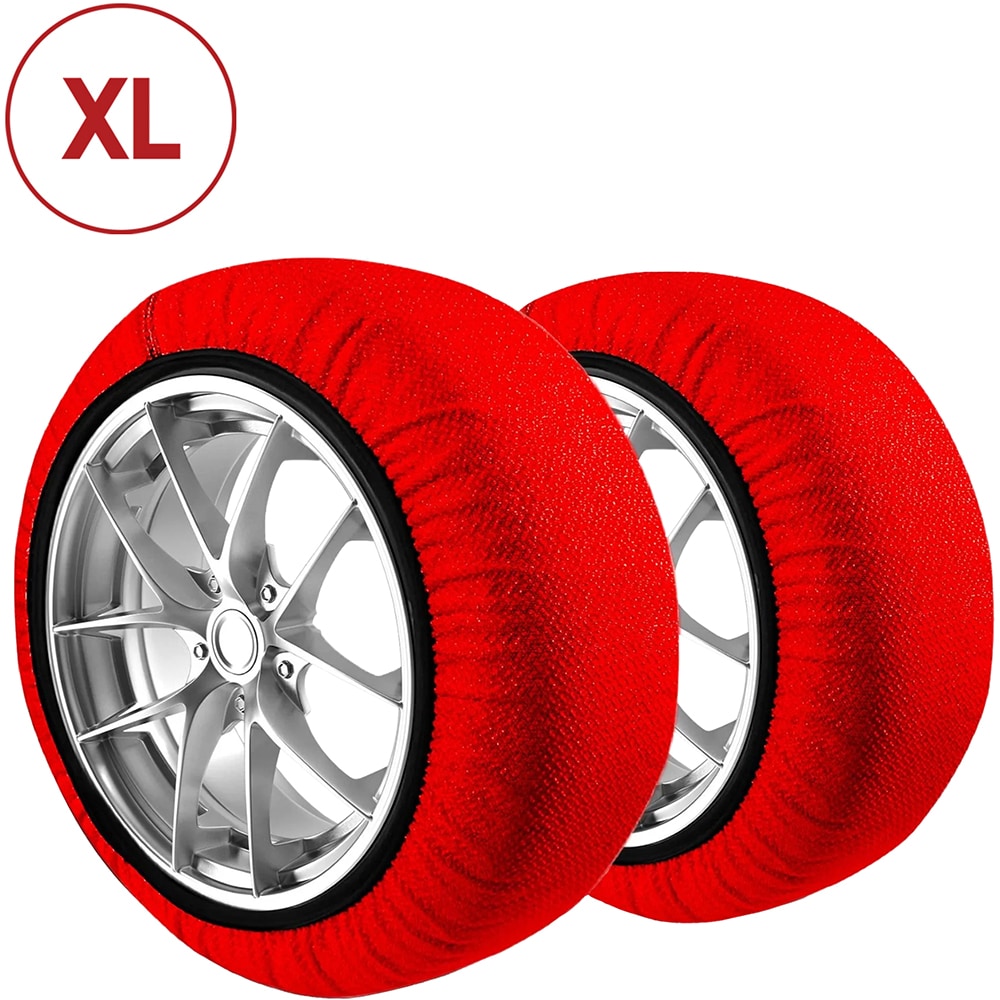 Huse antiderapante auto WALSER Active XL, textil, 2buc, rosu