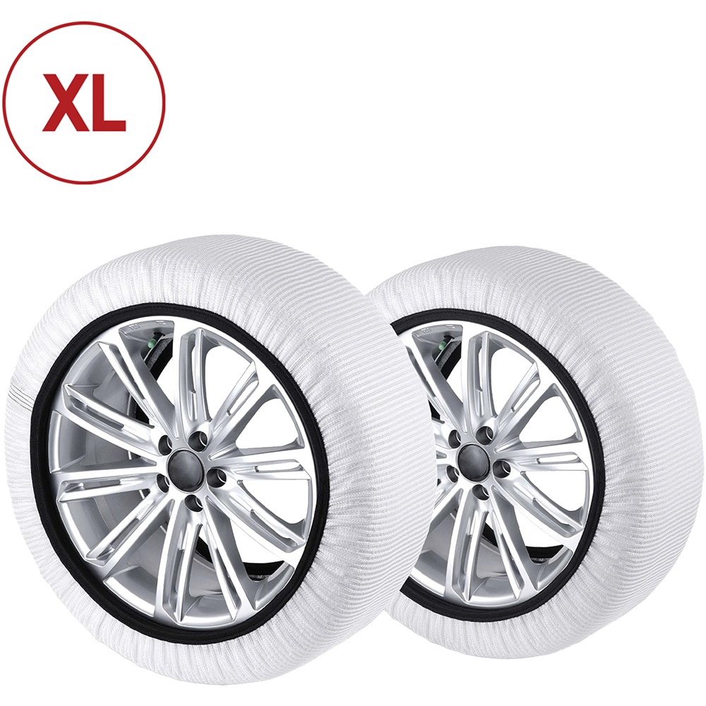 Huse antiderapante auto WALSER Ultra Grip XL, textil, 2buc, alb