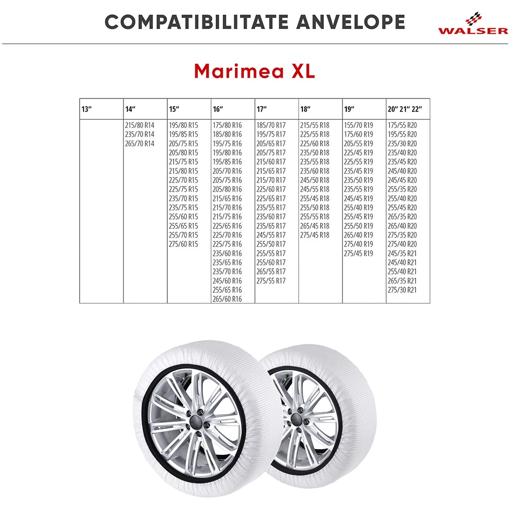 Huse antiderapante auto WALSER Ultra Grip XL, textil, 2buc, alb