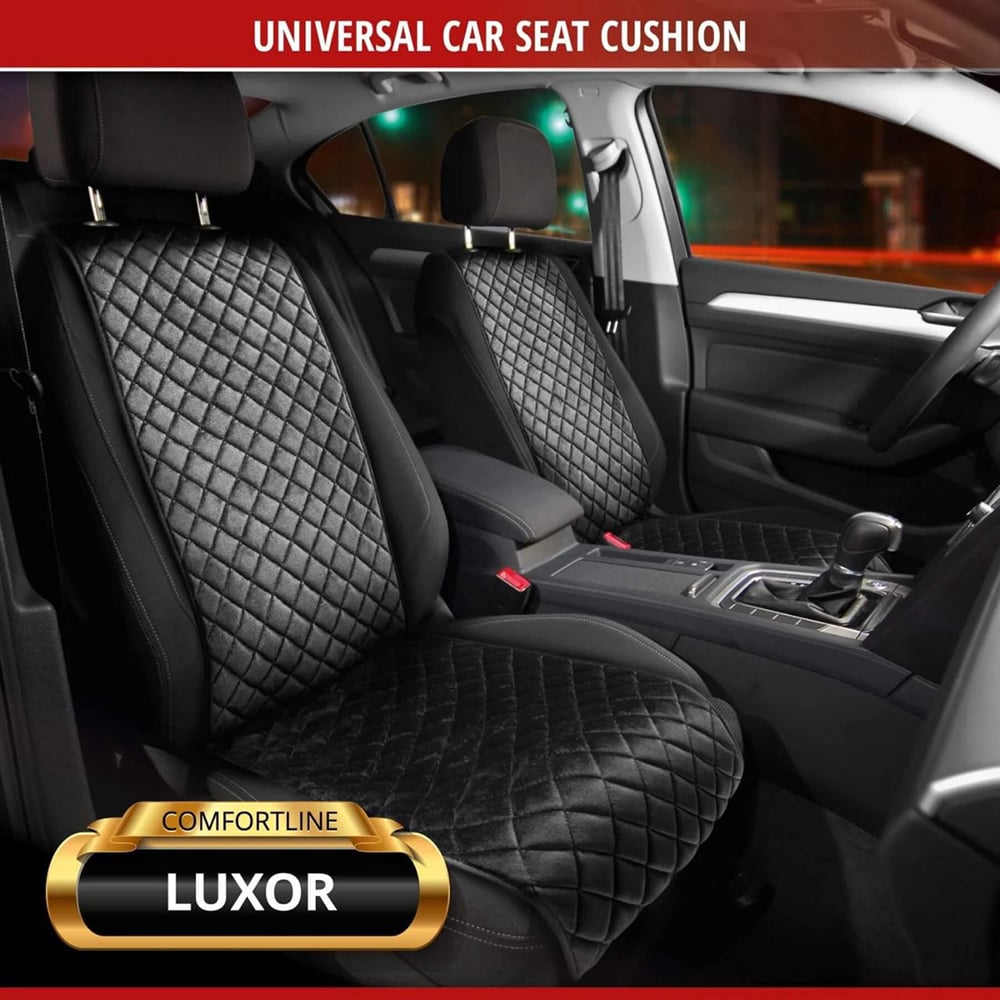 Husa scaun WALSER Comfortline Luxor, poliester-bumbac, negru