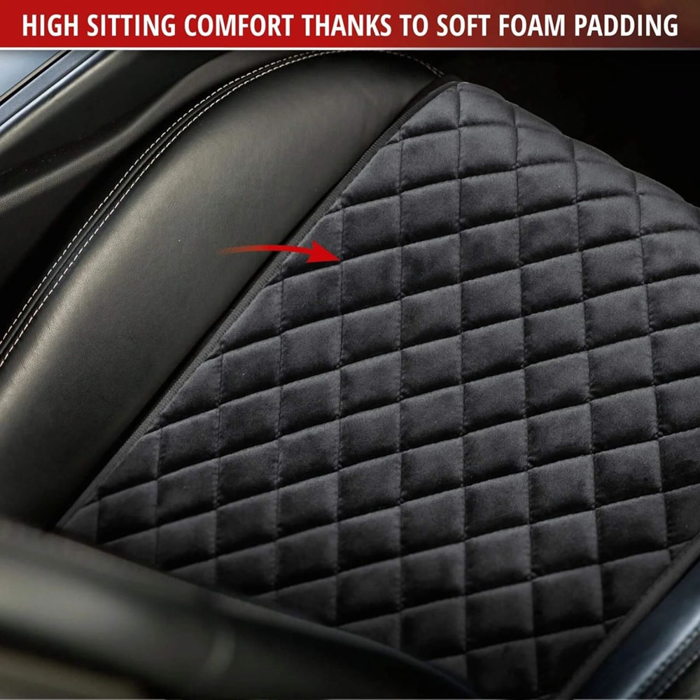 Husa scaun WALSER Comfortline Luxor, poliester-bumbac, negru