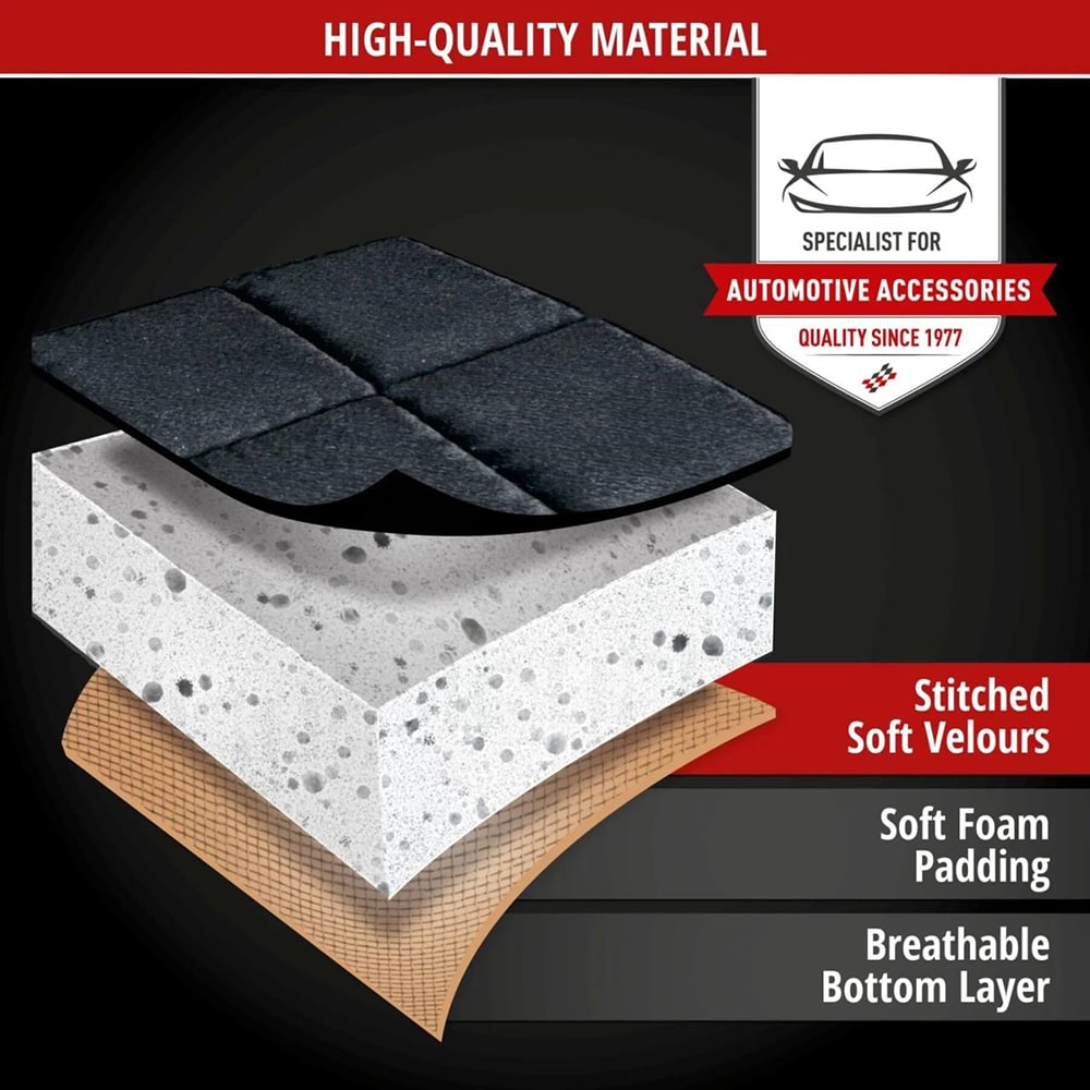 Husa bancheta WALSER Comfortline Luxor, universal, negru