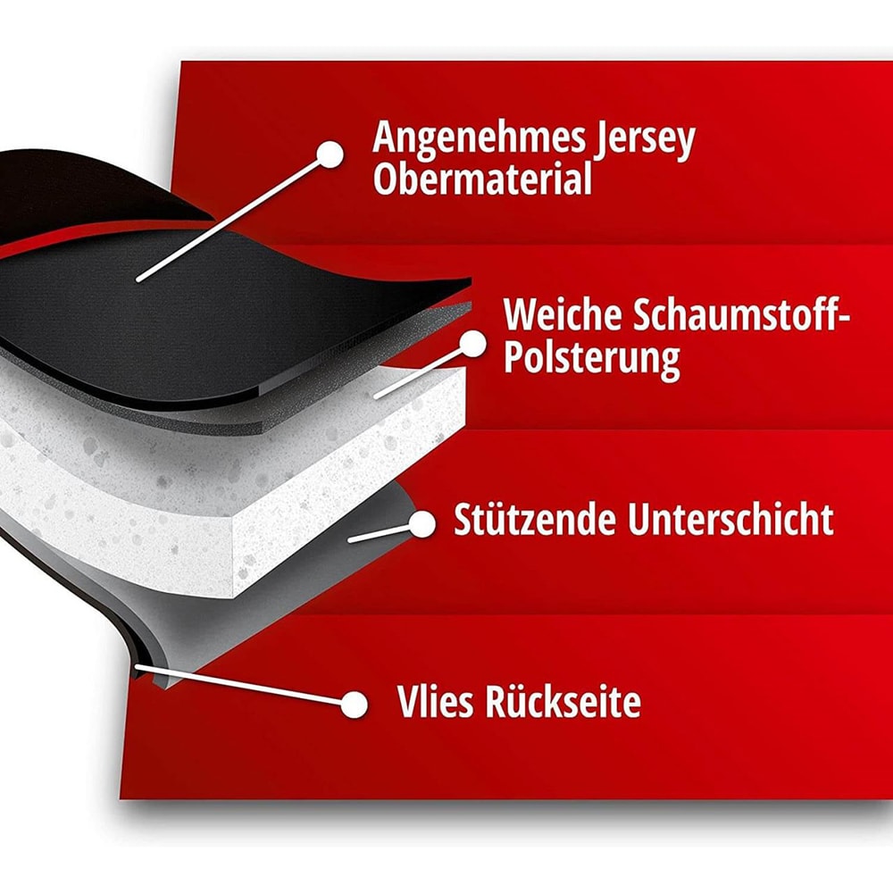 Husa scaun WALSER Elegance Plus, poliester, rosu-negru