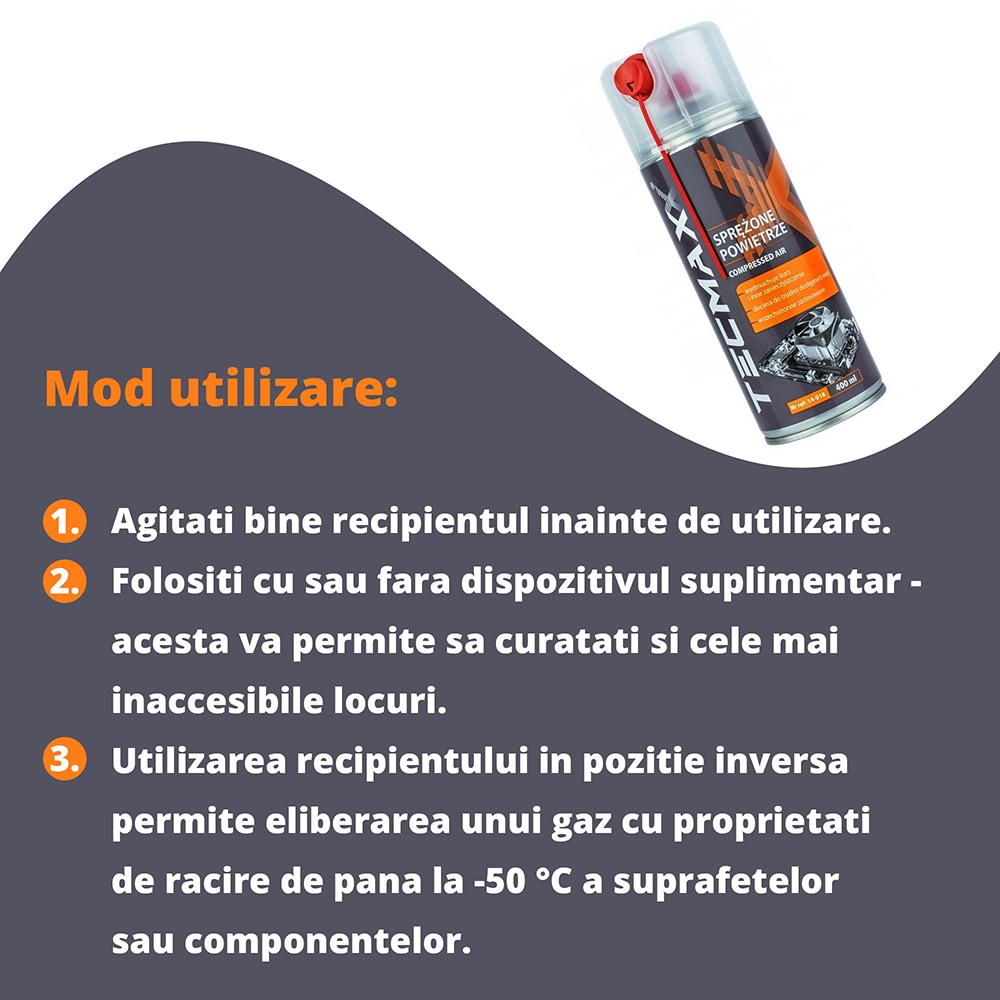 Spray curatat cu aer comprimat TECMAXX 14018, 400ml