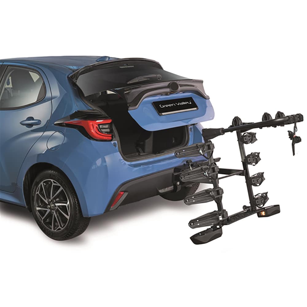 Suport biciclete GREEN VALLEY Discovery, Prindere pe carlig de remorcare, 4 biciclete