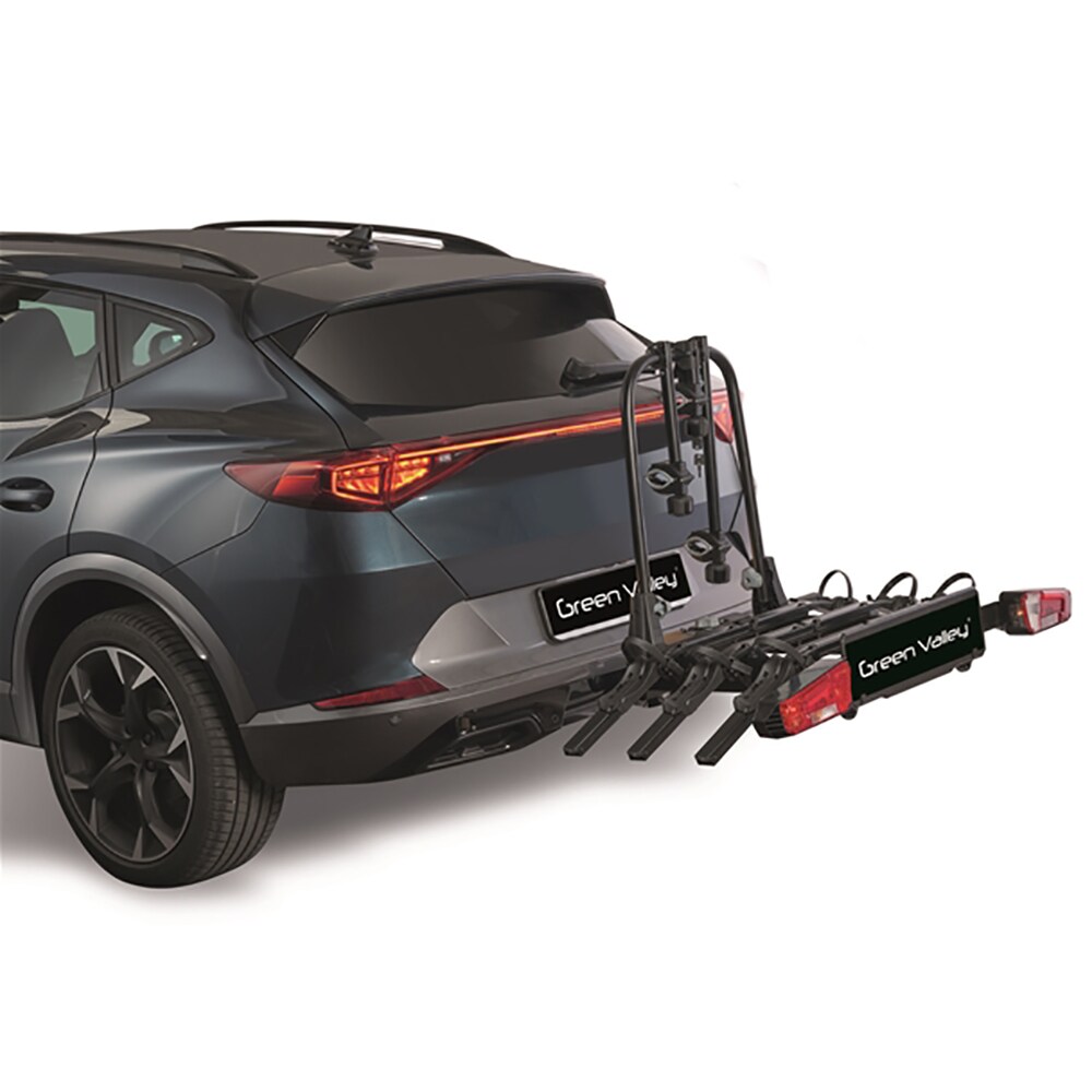 Suport biciclete GREEN VALLEY Explorer, Prindere pe carlig de remorcare, 3 biciclete