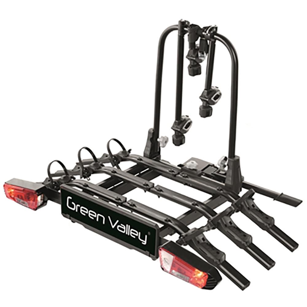 Suport biciclete GREEN VALLEY Explorer, Prindere pe carlig de remorcare, 3 biciclete