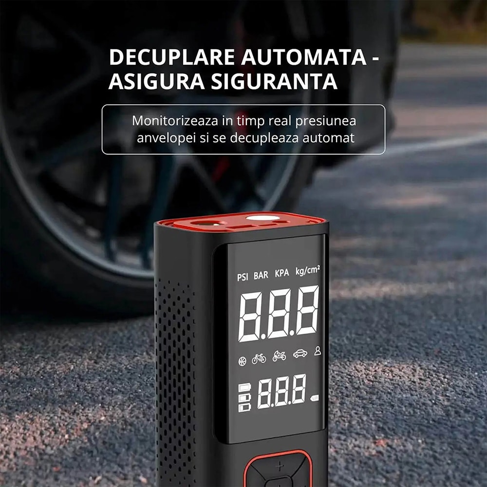 Compresor auto ROLL FAST 18060R, acumulator, 10bar, 12V