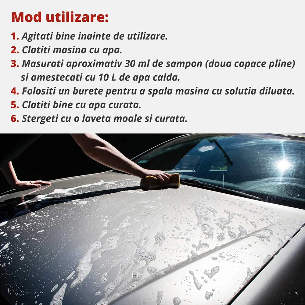 Sampon auto cu ceara MOJE AUTO 19027, 1.3l