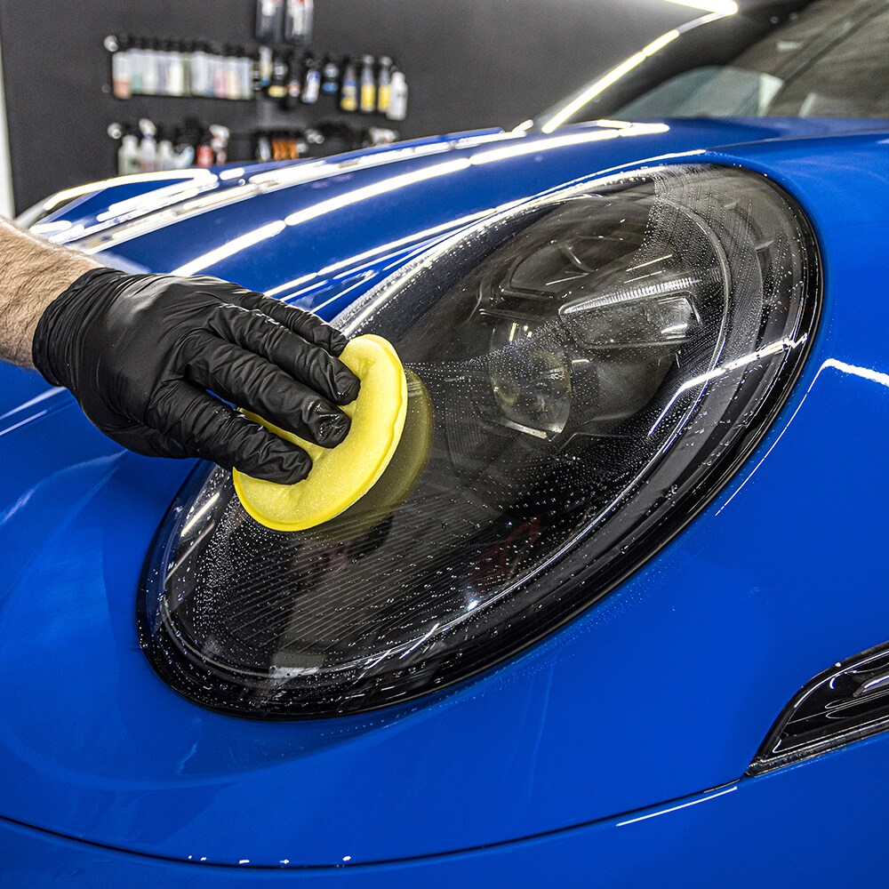 Burete aplicator MOJE AUTO Detailing, 10 x 2cm, galben