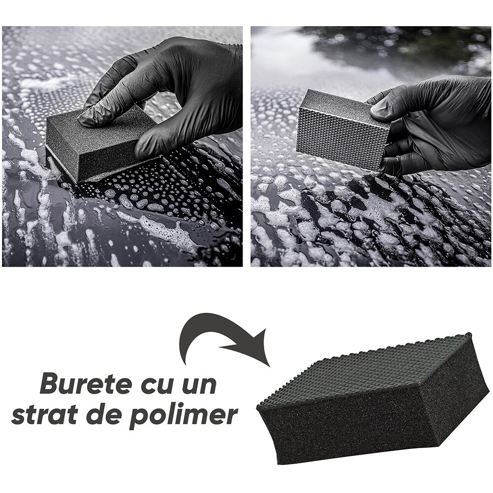 Burete decontaminare MOJE AUTO Clay Sponge, negru