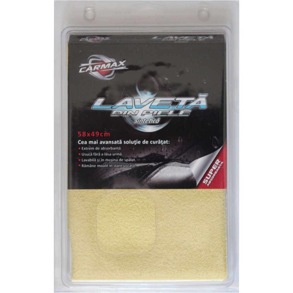 Laveta piele sintetica CARMAX, 58 x 49cm, 1buc
