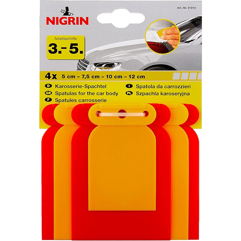 Set 4 spacluri auto NIGRIN 21014, plastic, latime 5/7.5/10/12cm