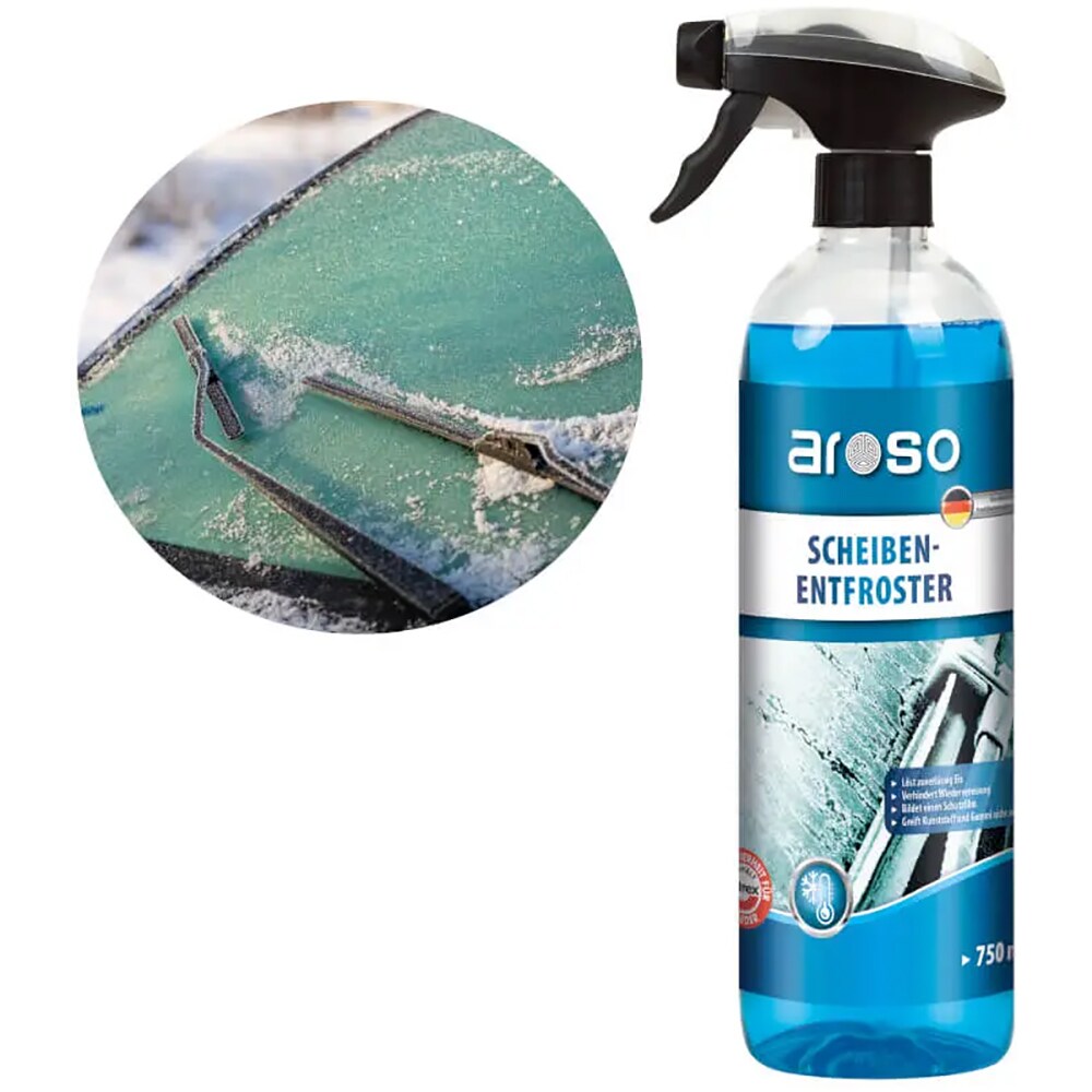 Solutie dezghetare geamuri AROSO, 750ml