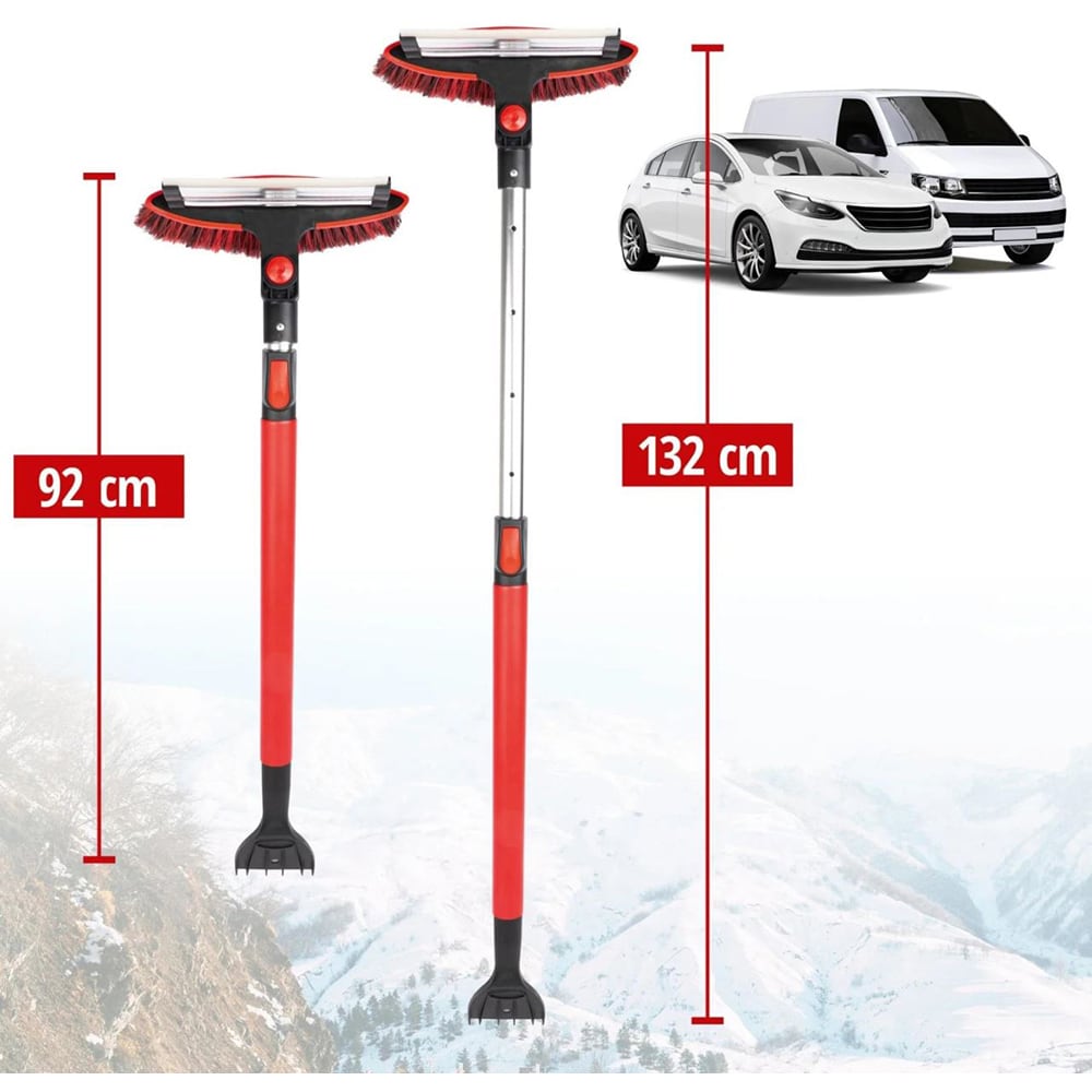 Racleta telescopica WALSER 23043, 92-132cm, negru-rosu