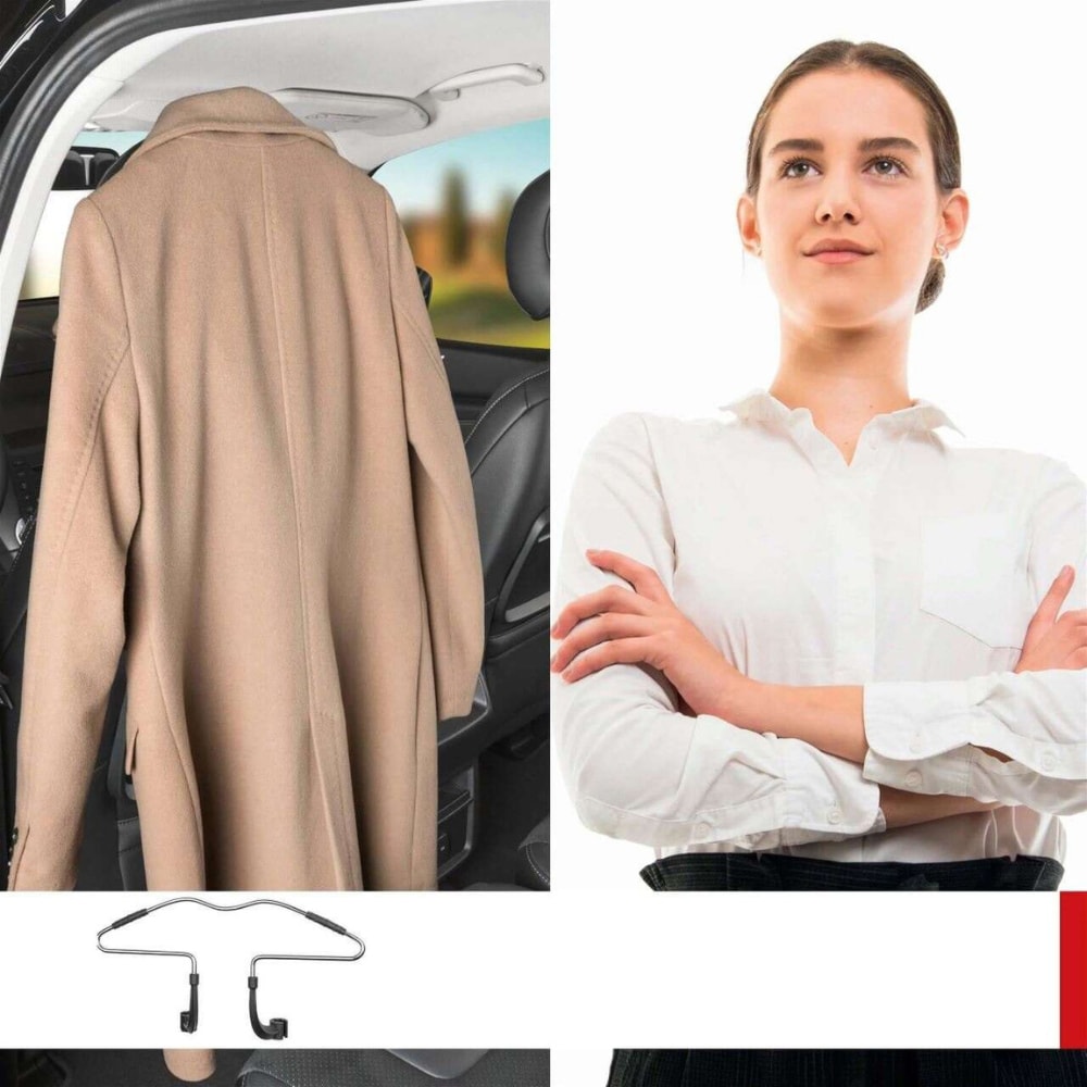 Umeras haine auto pentru tetiera WALSER 30085, otel, gri