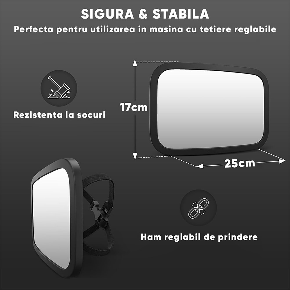 Oglinda tetiera ROLL FAST 50010R, 360grade