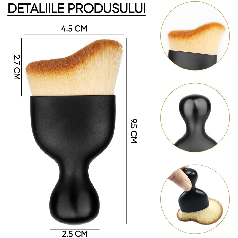 Pensula detailing ROLL FAST 50036R, soft, negru