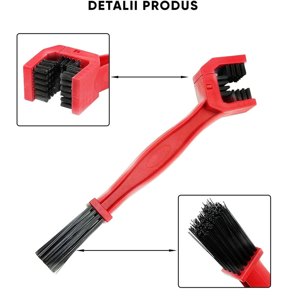 Perie curatare lant ROLL FAST 50100R, 25.5 cm, rosu