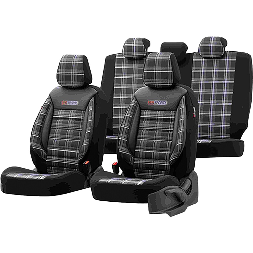 Set huse scaune OTOM Sport GTI808, gri-Alb