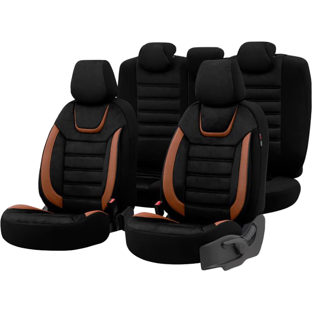 Set huse scaune OTOM Iconic 704, negru-maro