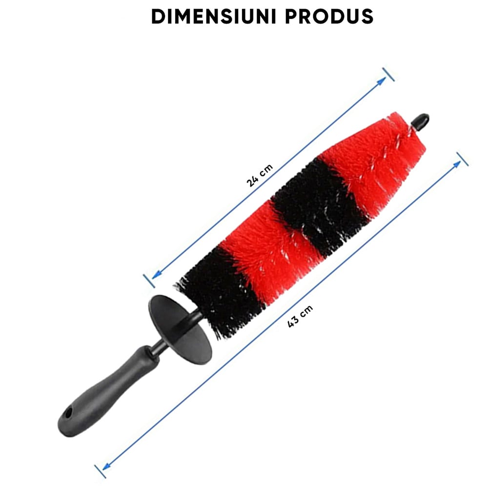 Perie curatat jante ROLL FAST 50569R, 43cm, negru-rosu