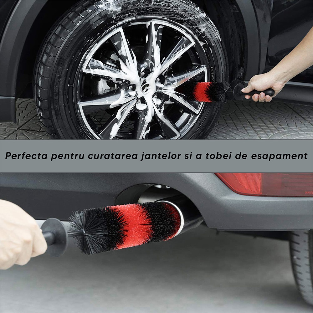 Perie curatat jante ROLL FAST 50569R, 43cm, negru-rosu