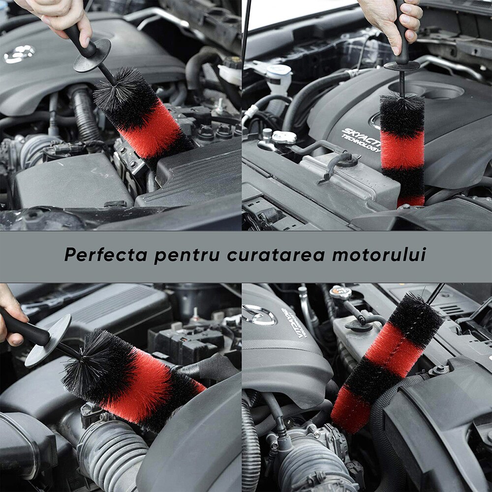 Perie curatat jante ROLL FAST 50569R, 43cm, negru-rosu