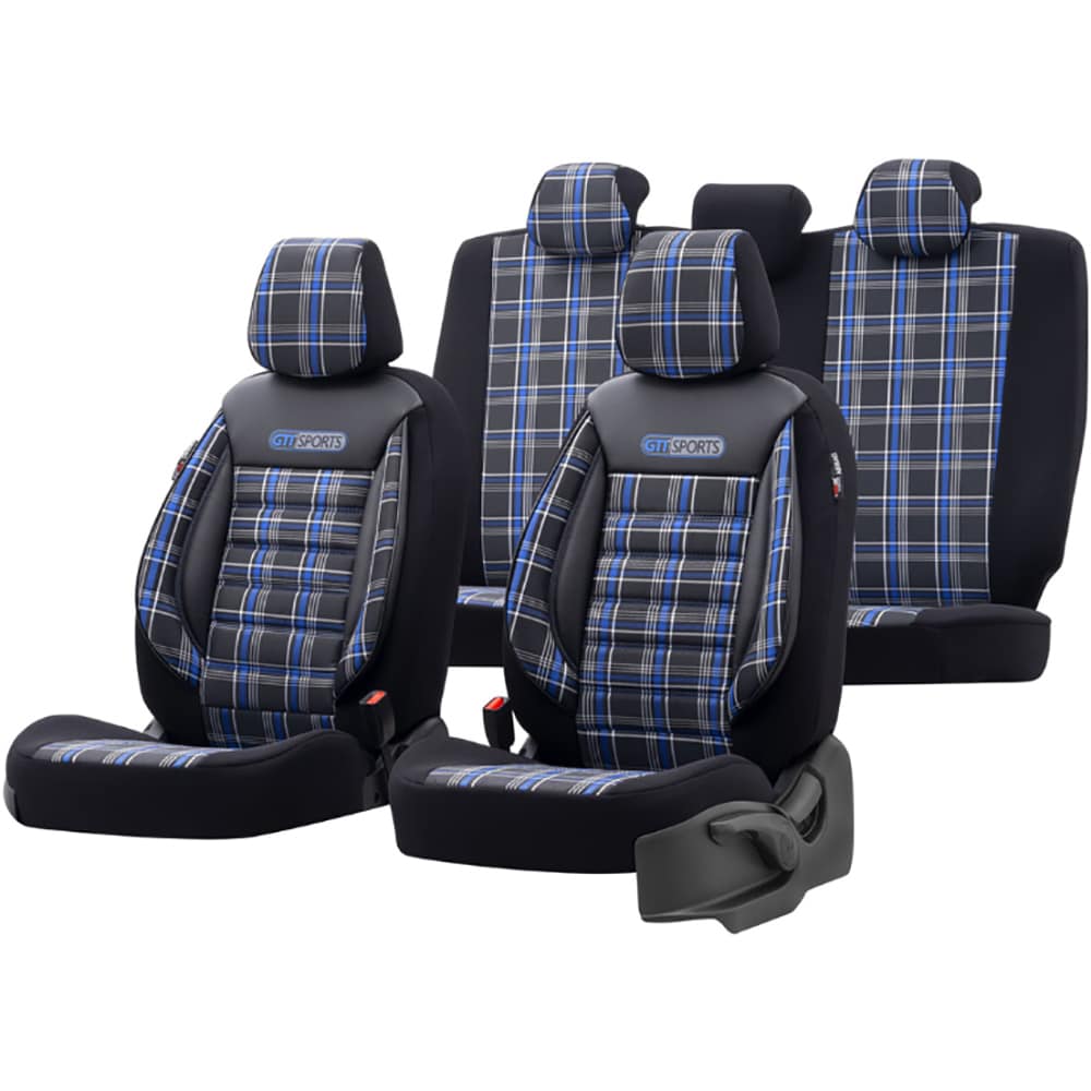 Set huse scaune OTOM Sport GTI803, negru-albastru