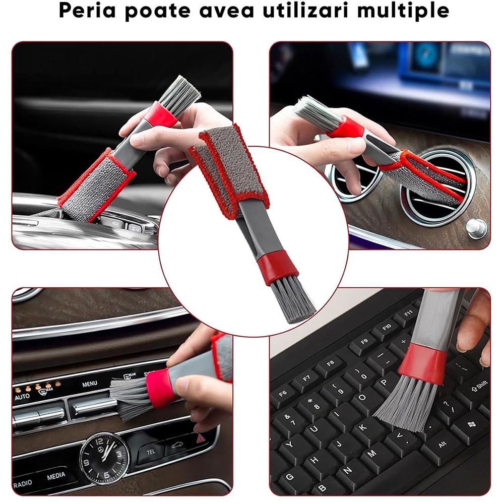 Kit curatare auto ROLL FAST 51220R, 20 piese, rosu-negru