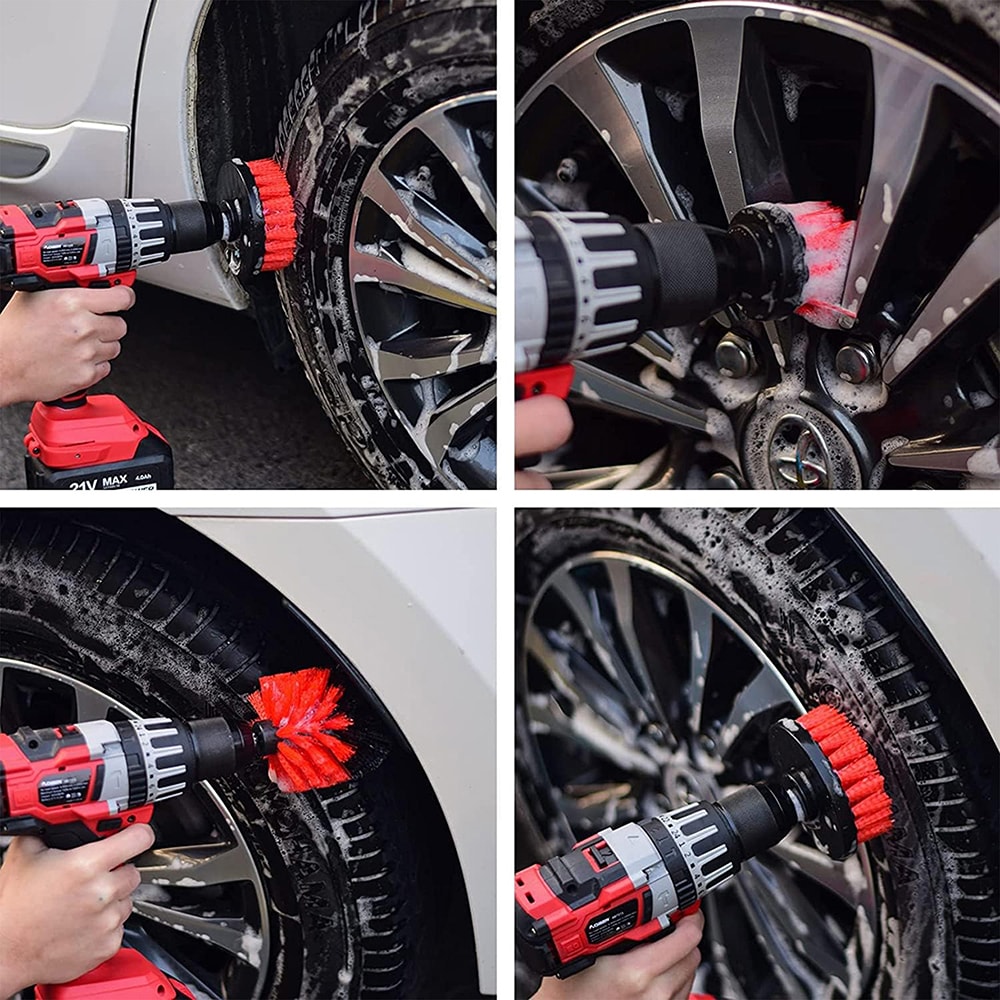 Kit curatare auto ROLL FAST 51220R, 20 piese, rosu-negru