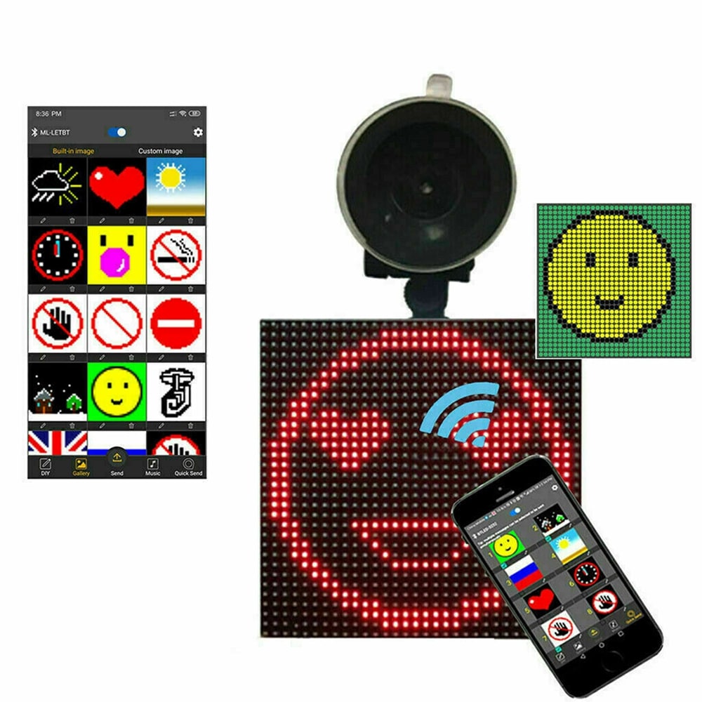 Ecran LED Emoticon CARMAX 52632, 12V