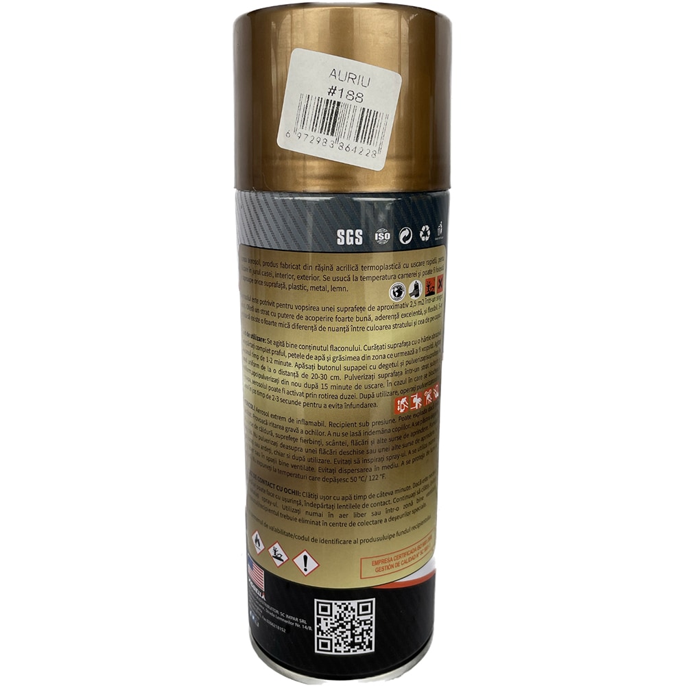 Spray vopsea acrilica VISBELLA 52713, auriu, 400ml