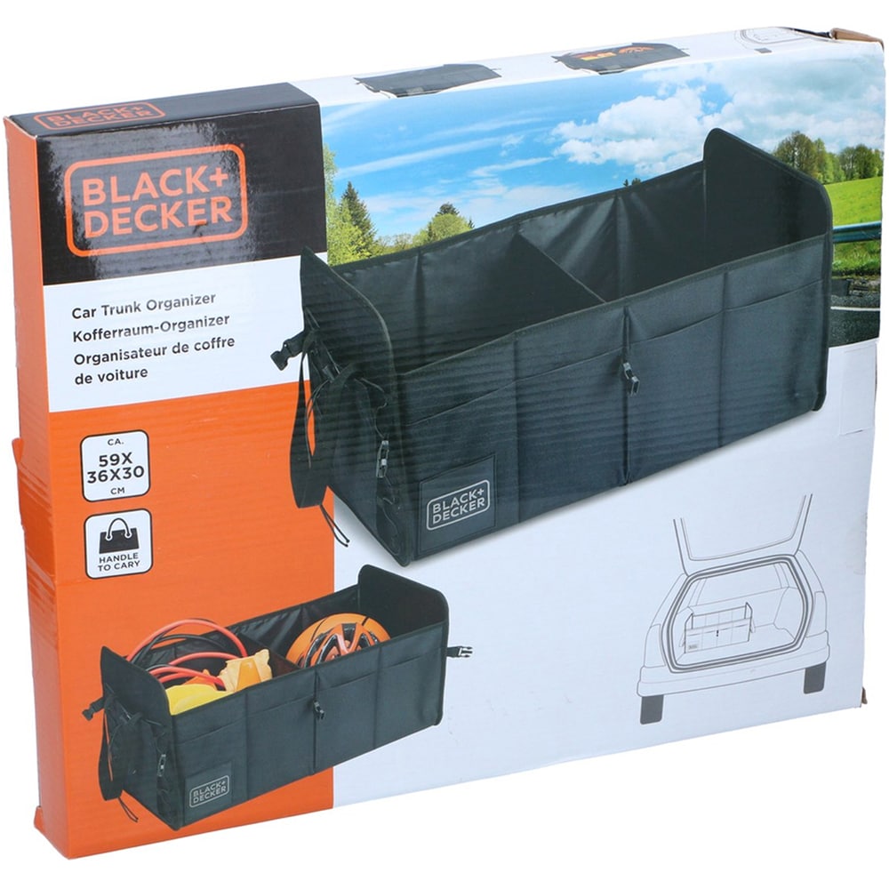 Organizator portbagaj BLACK&DECKER M, pliabil, 59 x 36 x 30 cm, negru