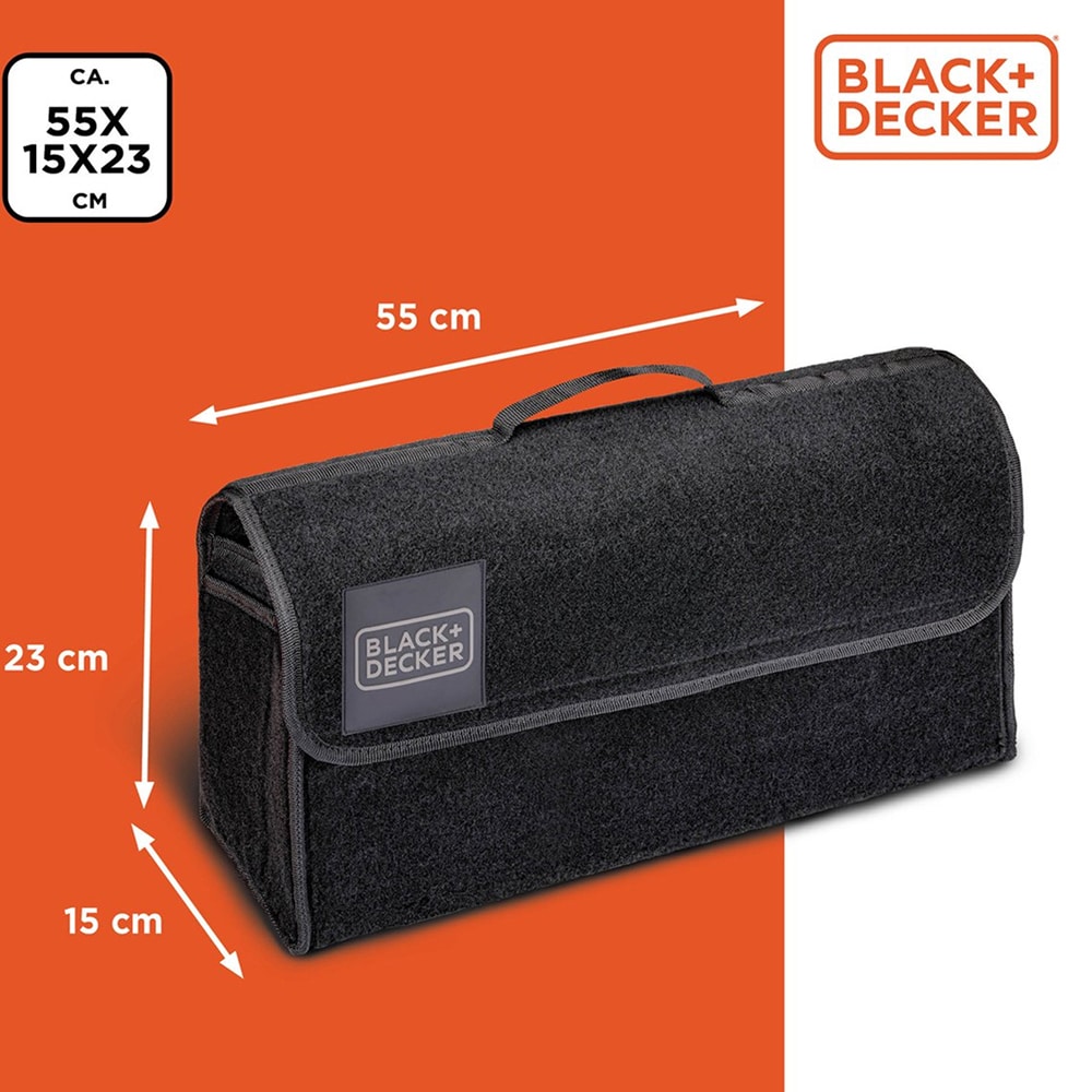 Organizator portbagaj BLACK&DECKER L, 55 x 15 x 23 cm, negru
