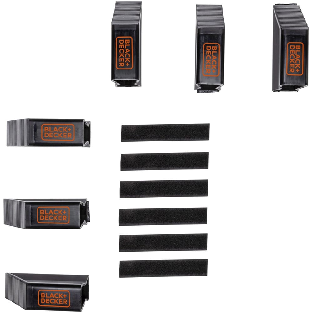Set blocatoare bagaje BLACK&DECKER, 6buc, negru