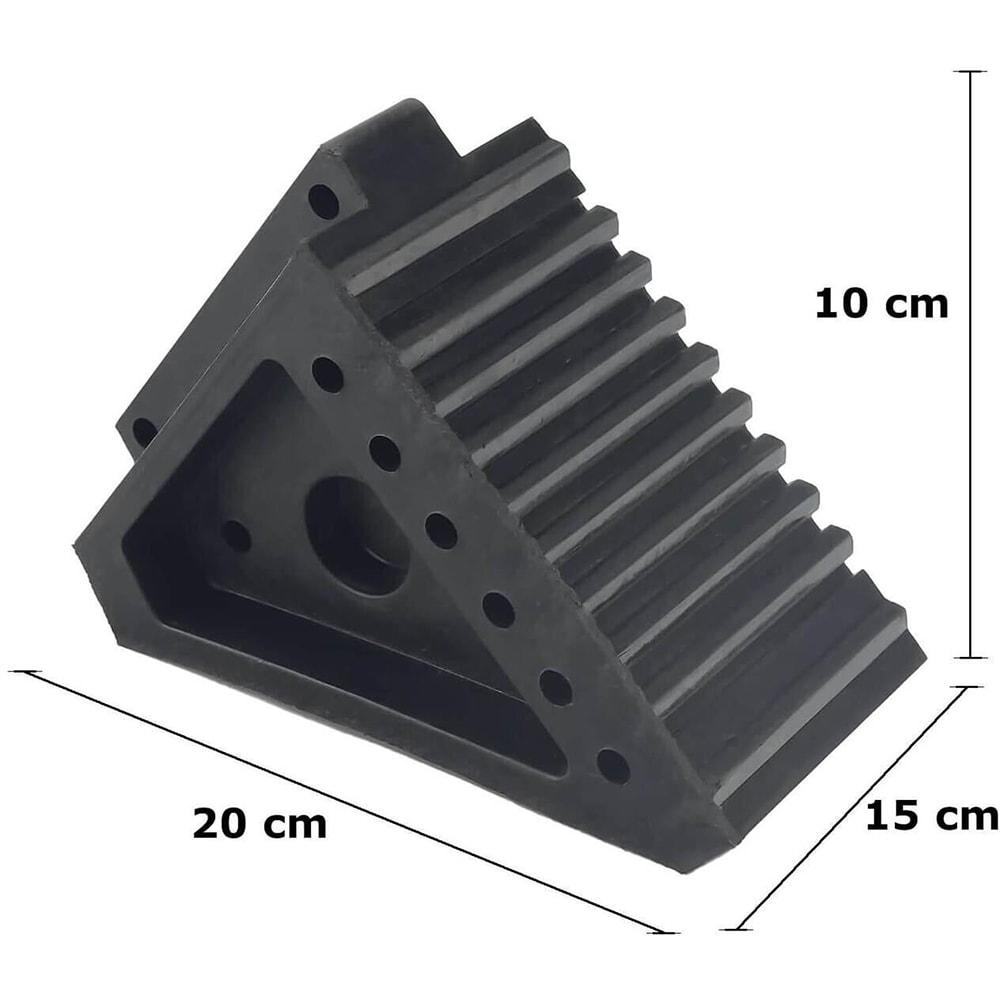 Cale blocare roti ROLL FAST 56480R, cauciuc, negru, 2buc