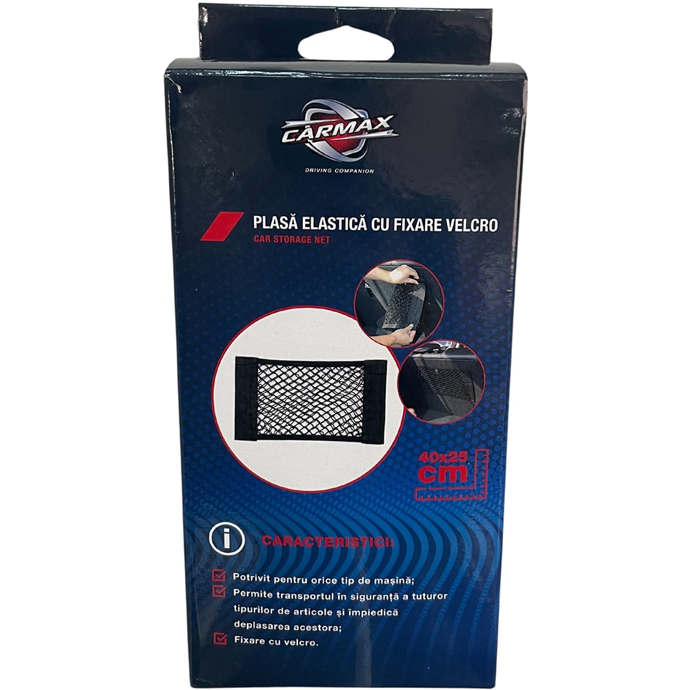 Organizator auto CARMAX, 50 x 25cm, velcro, negru