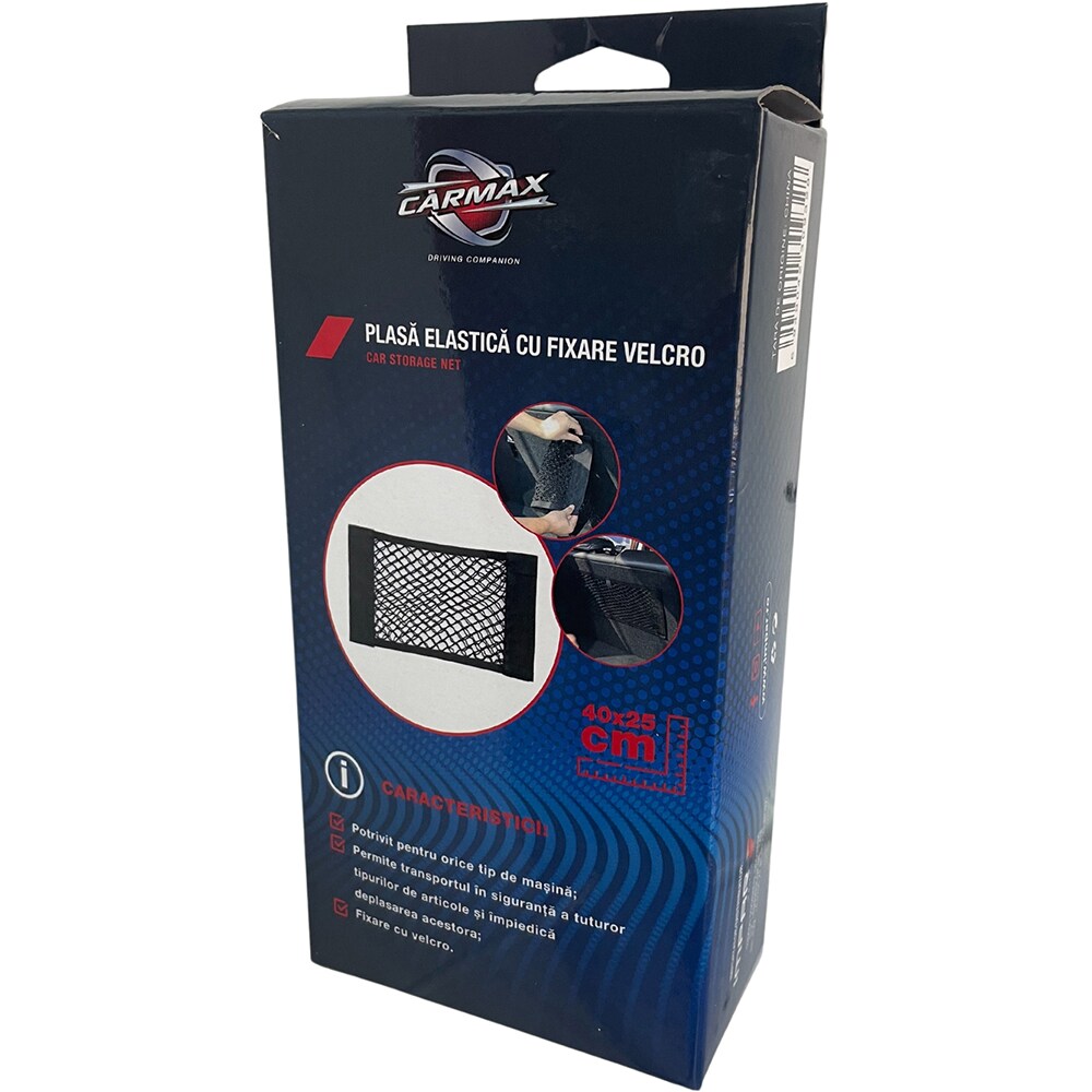 Organizator auto CARMAX, 50 x 25cm, velcro, negru
