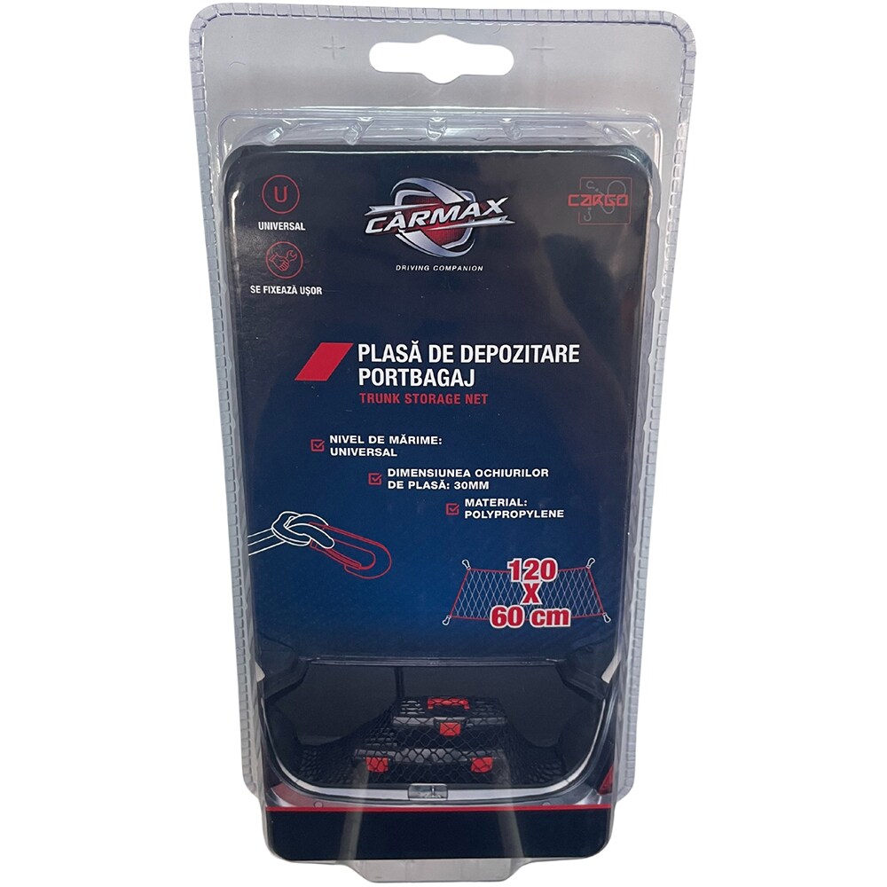 Plasa portbagaj CARMAX 30 x 160cm, negru
