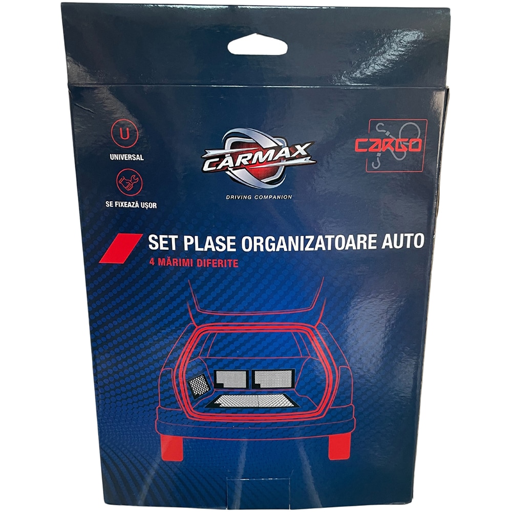 Set organizator CARMAX, plasa, 4buc, negru