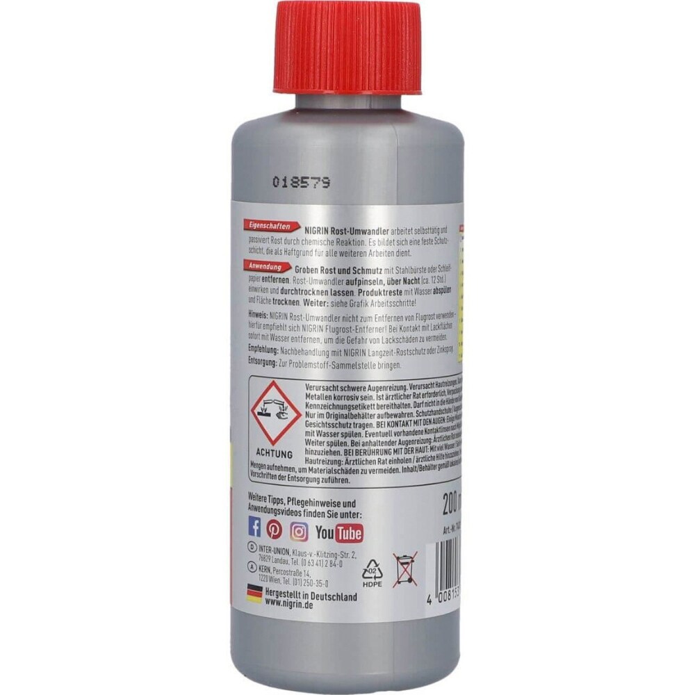 Solutie tratament rugina NIGRIN 74032, 200ml