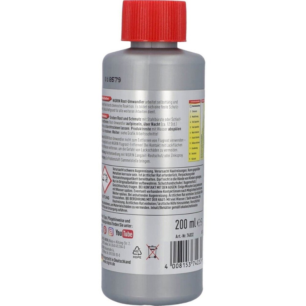 Solutie tratament rugina NIGRIN 74032, 200ml