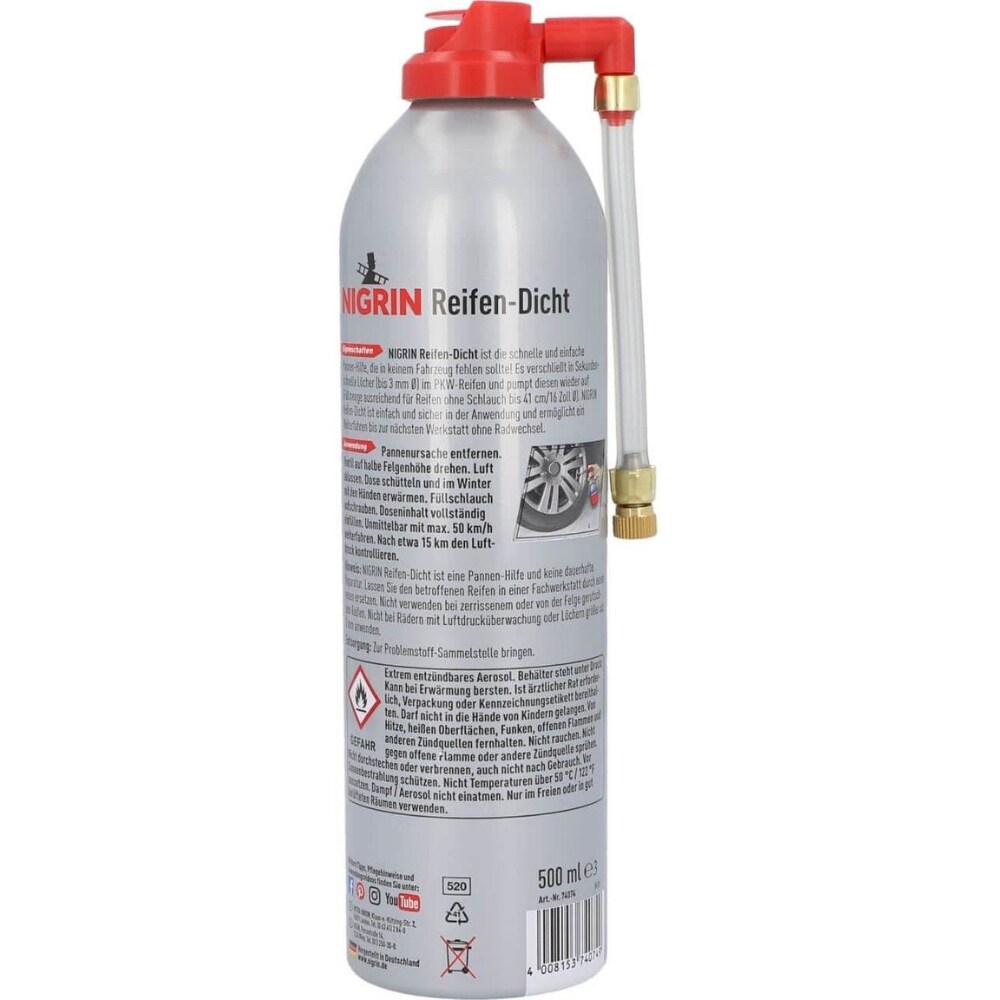 Spray reparat anvelope NIGRIN 74074, 500ml