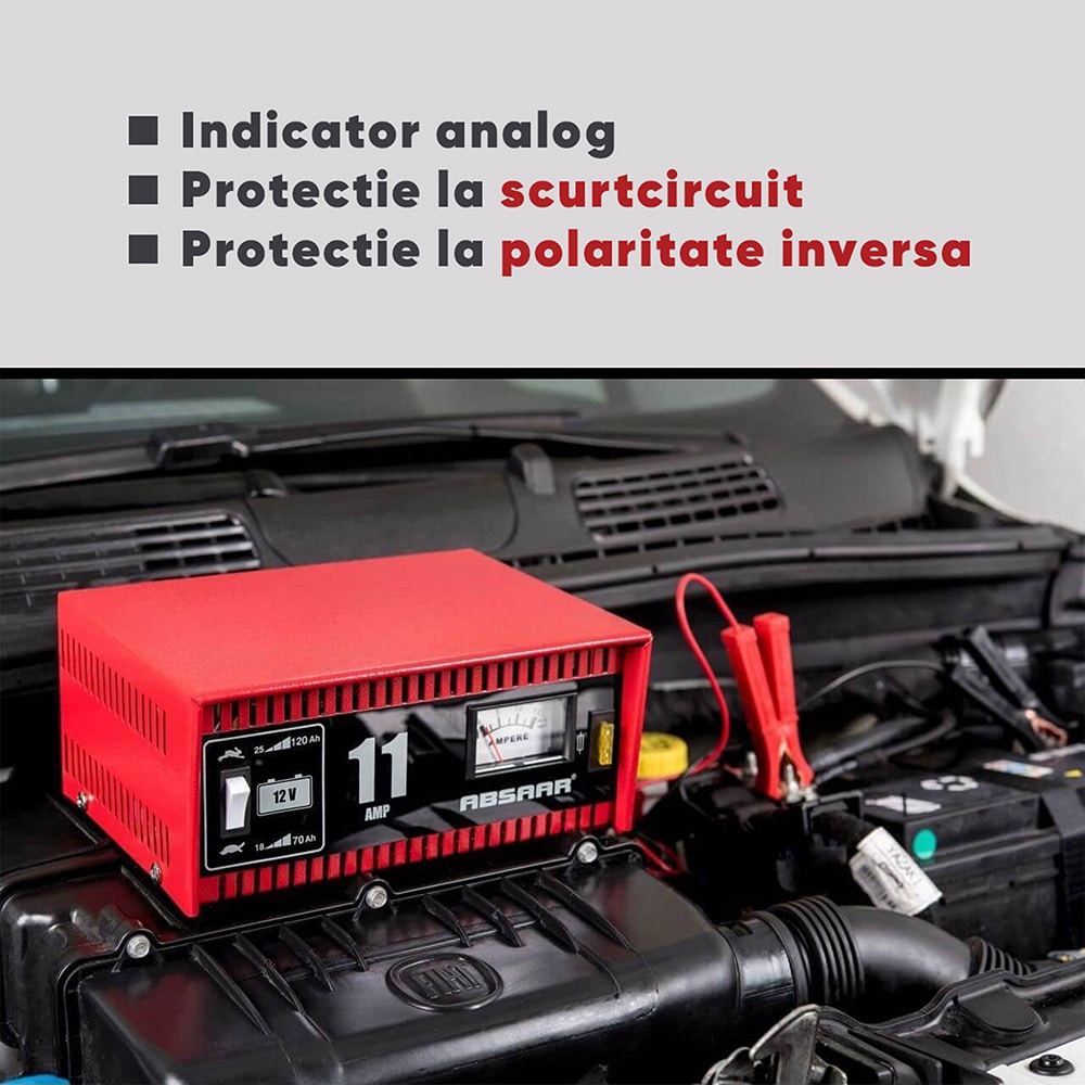 Redresor auto ABSAAR 77906, 12V, 11A