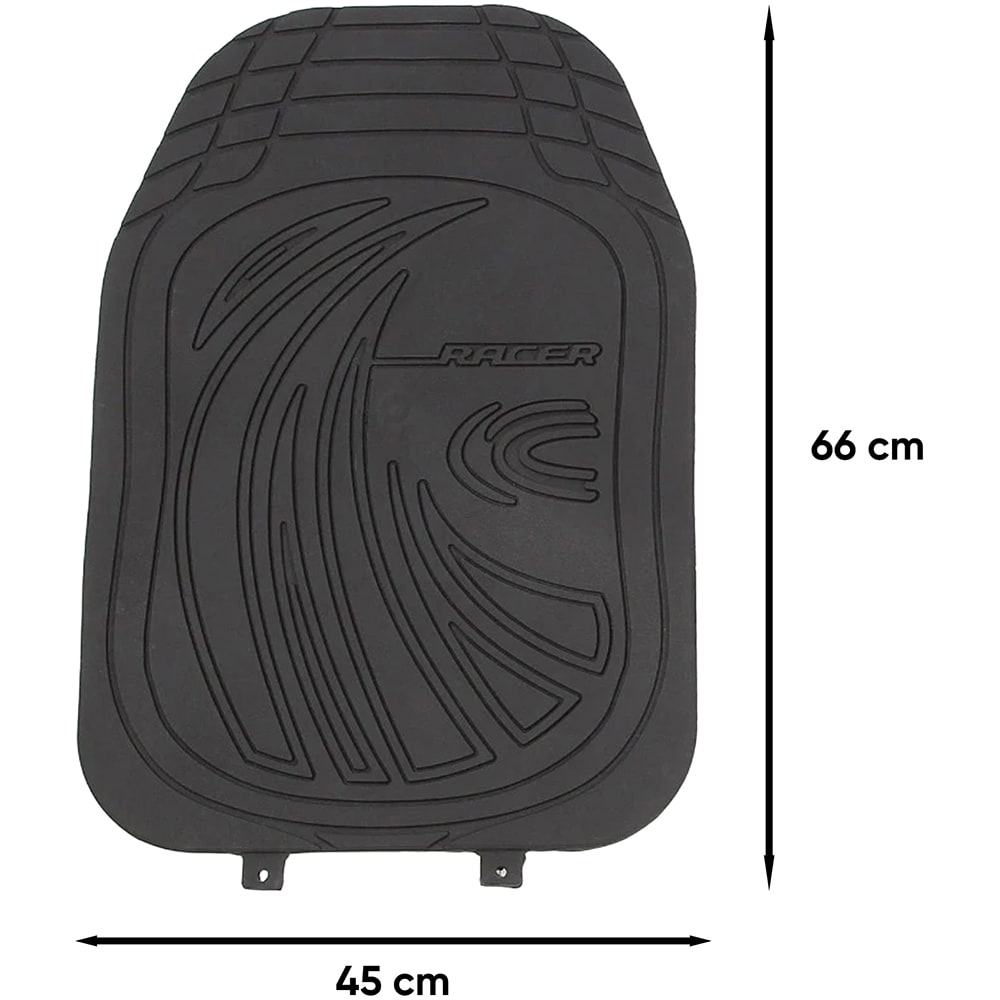 Set 4 covorase auto ROLL FAST 91571R Racer, PVC, 4 buc, negru
